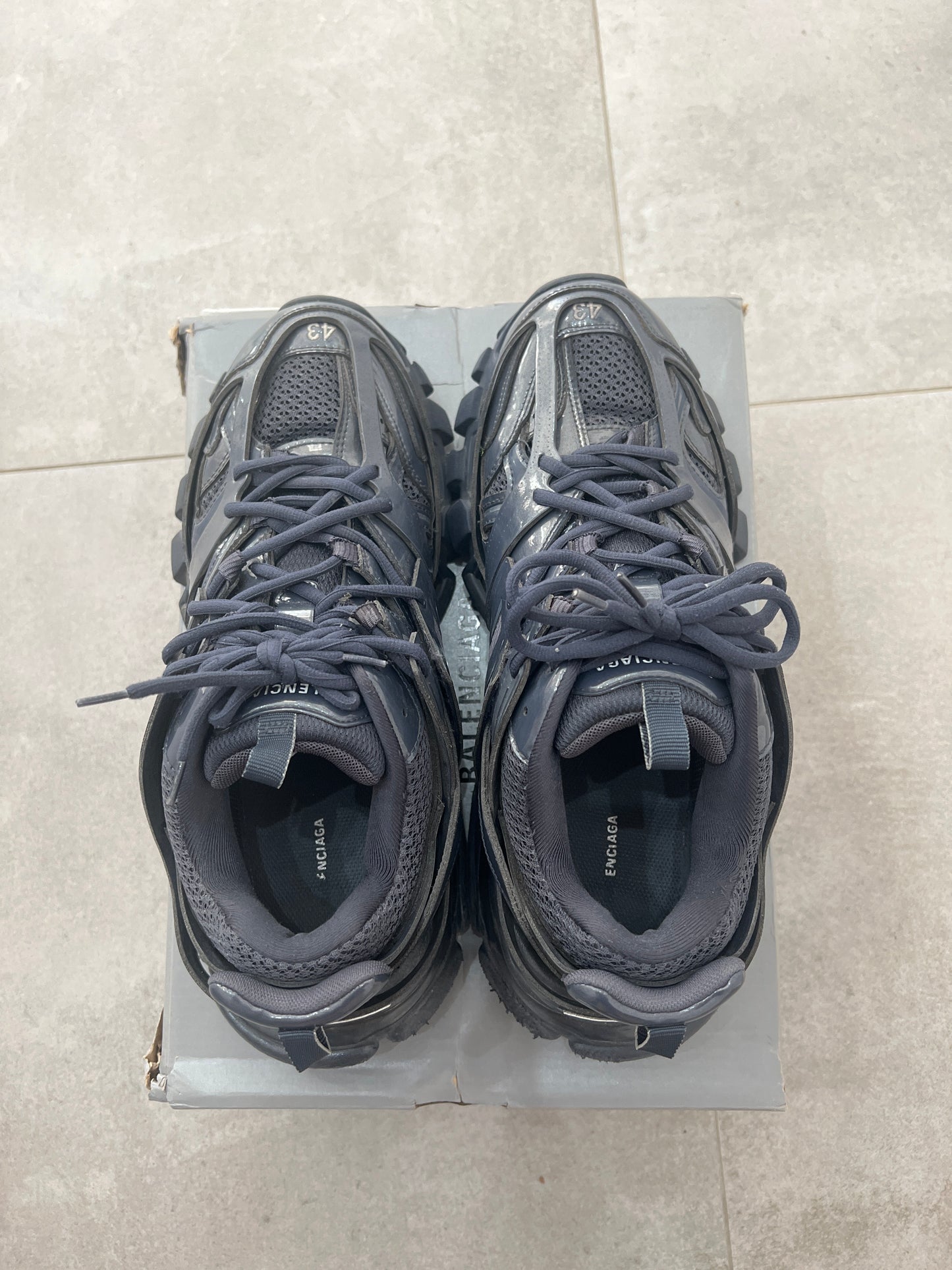 Balenciaga track navy