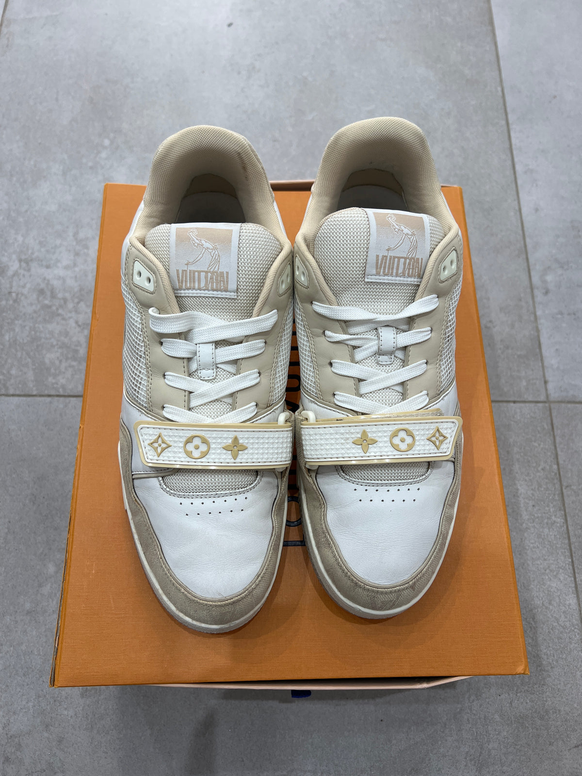 Louis Vuitton Beige Velcro Strap Trainer