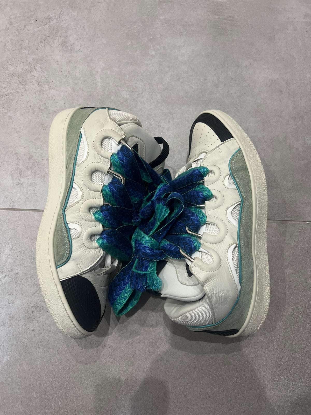 Lanvin Curb White Blue