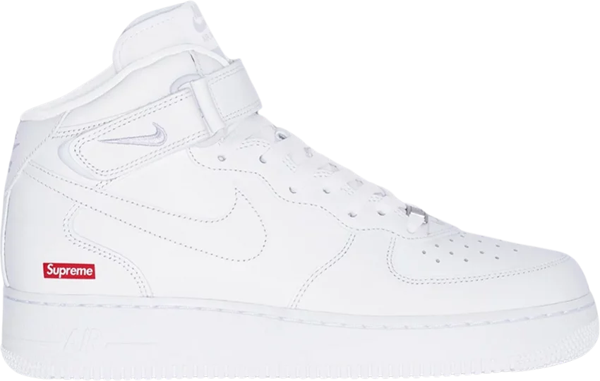 Nike Air Force 1 Mid x Supreme 'Box Logo - Triple White'