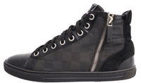 Louis Vuitton Damier Graphite/Suede High Top Sneakers Black
