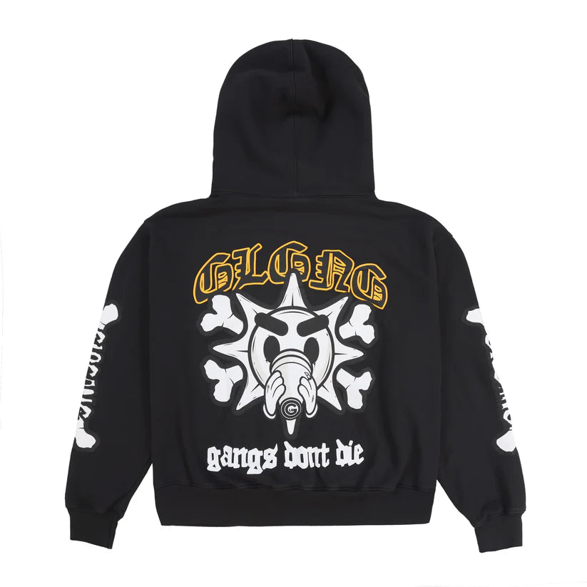 Glo Gang Gangs Don't Die Bones Hoodie (Black)