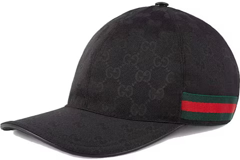 Gucci Original GG Canvas Baseball Hat with Web Black