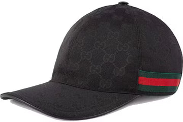 Gucci Original GG Canvas Baseball Hat with Web Black