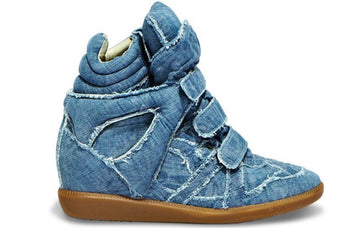 Isabel Marant Balesi Velcro Denim Sneaker