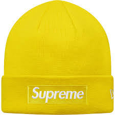 Supreme New Era Box Logo Beanie (FW16) Yellow