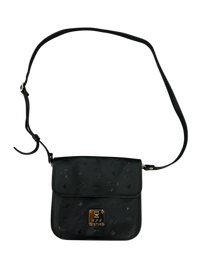 MCM Multi Logo Shoulder Bag Black