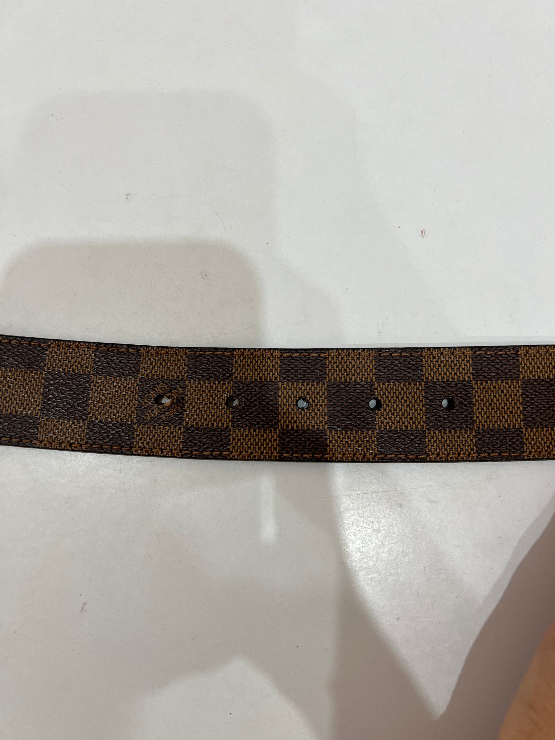 Louis Vuitton Damier Ebene Canvas LV Initiales Belt