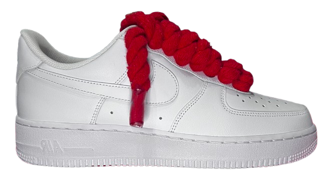 Nike Air Force 1 Low White "Red Rope Laces"
