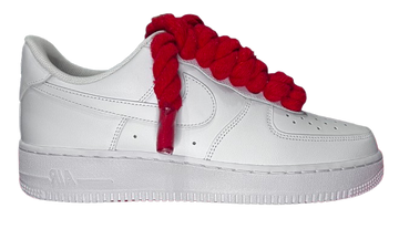 Nike Air Force 1 Low White "Red Rope Laces"