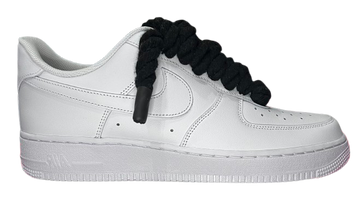 Nike Air Force 1 Low White "Black Rope Laces"