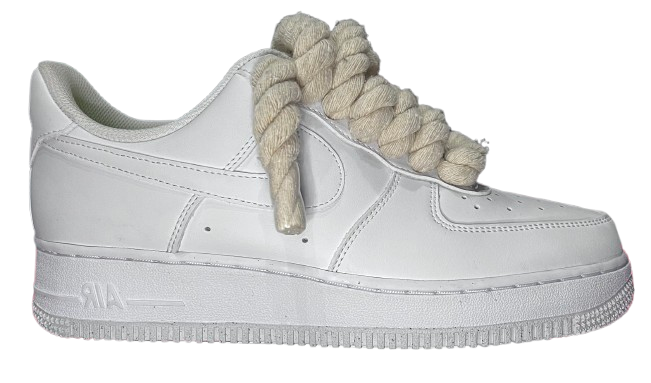 Nike Air Force 1 Low White "Beige Rope Laces"