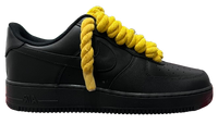 Nike Air Force 1 Low Black "Mustard Rope Laces"