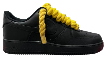 Nike Air Force 1 Low Black "Mustard Rope Laces"