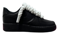 Nike Air Force 1 Low Black "White Rope Laces"