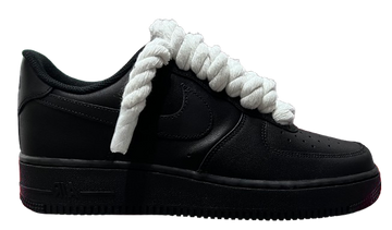 Nike Air Force 1 Low Black "White Rope Laces"
