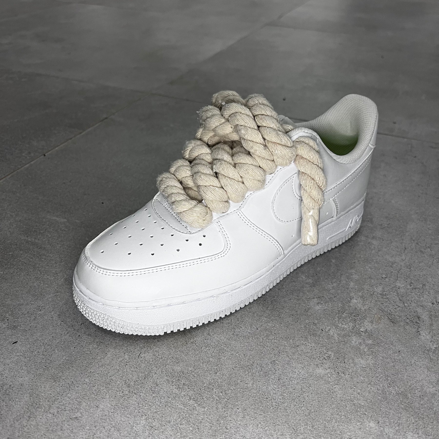 Nike Air Force 1 Low White "Beige Rope Laces"