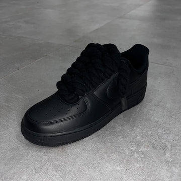 Nike Air Force 1 Low Black "Black Rope Laces"