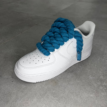 Nike Air Force 1 Low White "Teal Rope Laces"