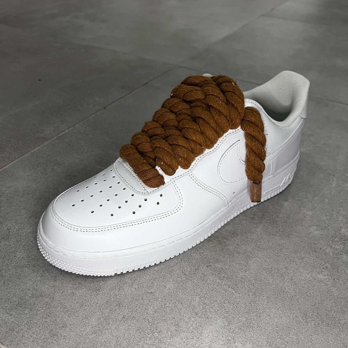 Nike Air Force 1 Low White "Brown Rope Laces"