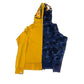 Bape Half Blue Camo/Yellow Zip Hoodie