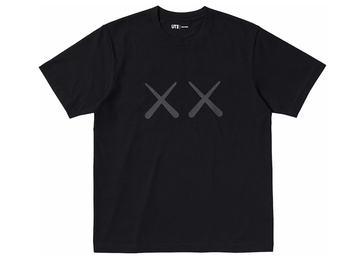 KAWS x Uniqlo Warhol UT Graphic Black Face Print Tee