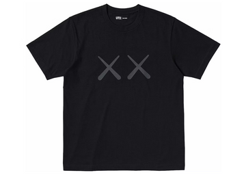 KAWS x Uniqlo Warhol UT Graphic Black Face Print T-shirt