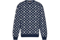 Louis Vuitton LV Monogram Jacquard Crewneck Blue/White