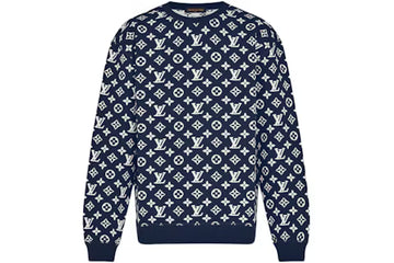 Louis Vuitton LV Monogram Jacquard Crewneck Blue/White