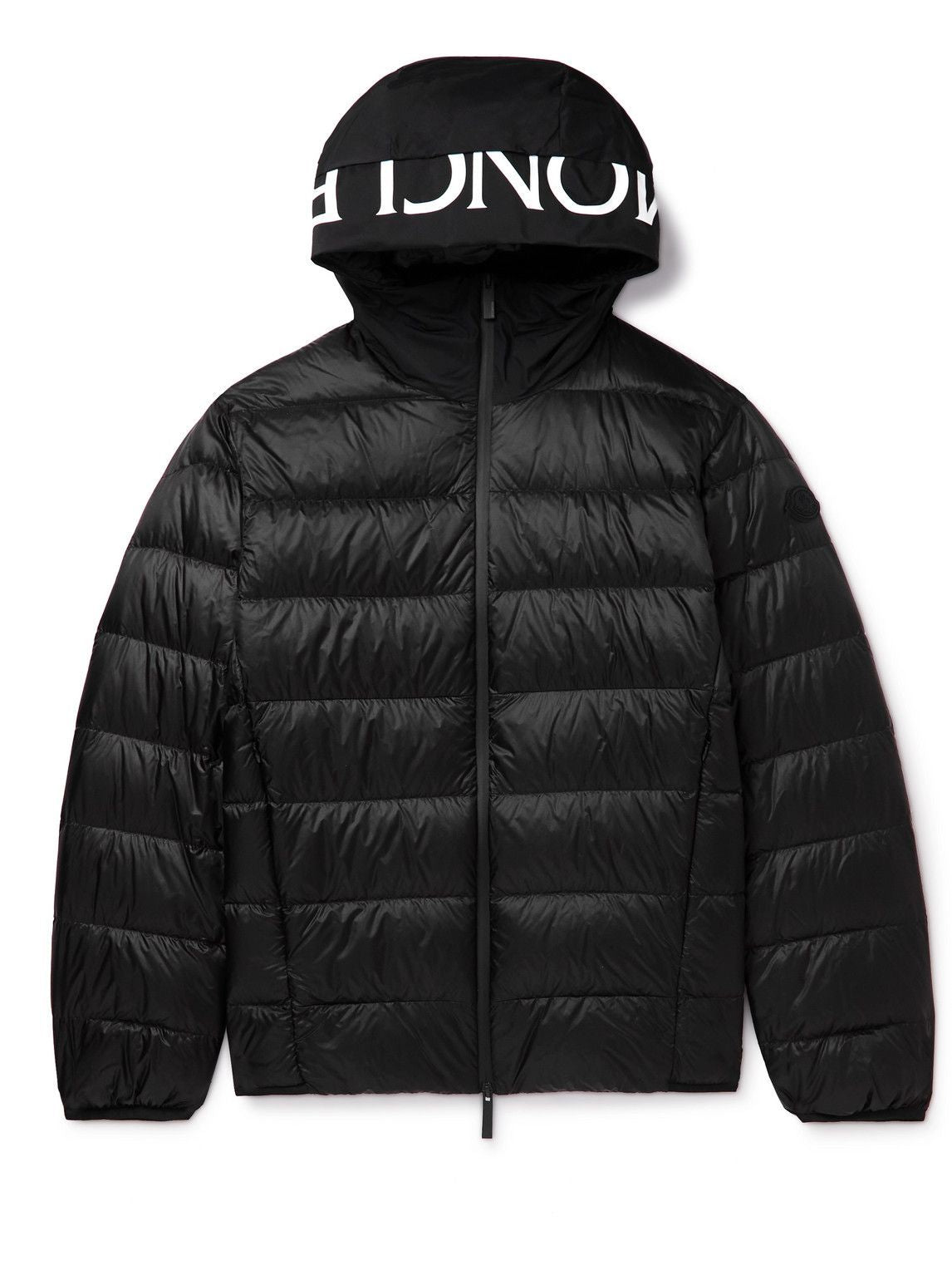 Moncler Provins Shell Hooded Down Jacket Black