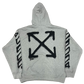 Off White Arrow Spray Hoodie Grey