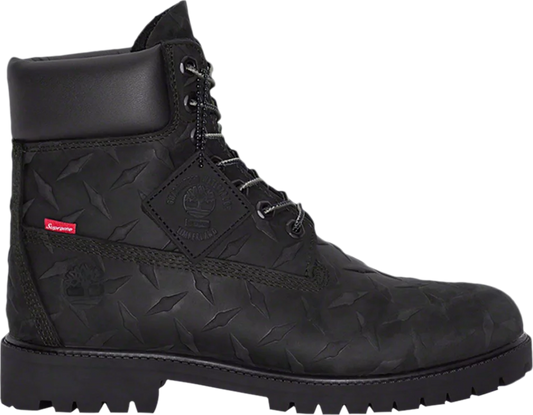 Supreme x Timberland 6 Inch Premium Waterproof Boot 'Embossed Diamond Plate-Black