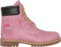 Supreme x Timberland 6 Inch Premium Waterproof Boot 'Embossed Diamond Plate - Pink
