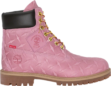 Supreme x Timberland 6 Inch Premium Waterproof Boot 'Embossed Diamond Plate - Pink
