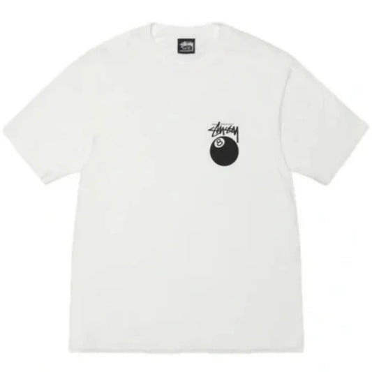 Stussy 8 Ball Pigment Dyed White Tee