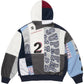Supreme Patchwork Zip Up Hooded Sweatshirt Navy