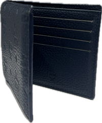 MCM Monogram Bifold Wallet Navy