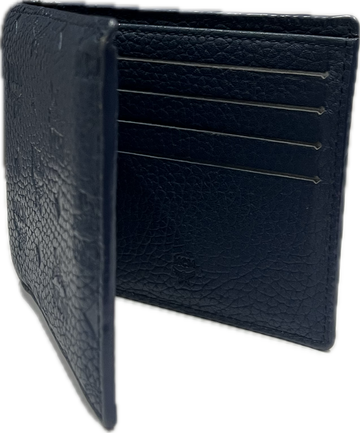 MCM Monogram Bifold Wallet Navy