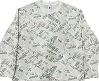 Syna World Newspaper Waffle LS Crewneck Tee White