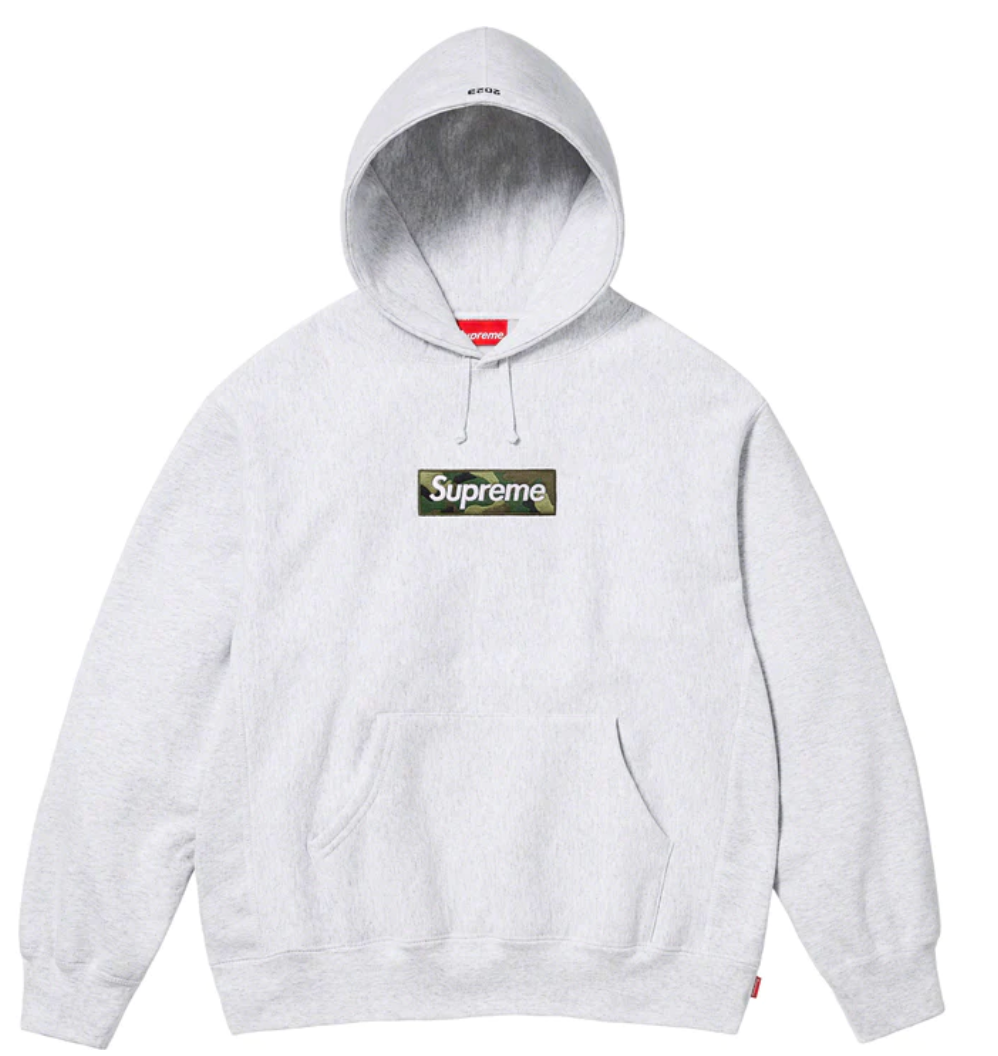 Supreme Box Logo Hooded Sweatshirt Ash Grey