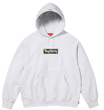 Supreme Box Logo Hooded Sweatshirt Ash Gray