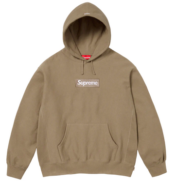 Supreme Box Logo Hooded Sweatshirt Brown