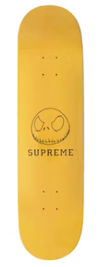 Supreme Skeleton Skateboard Deck Yellow