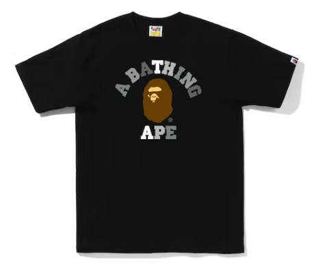 BAPE Colors College Tee Black/Black