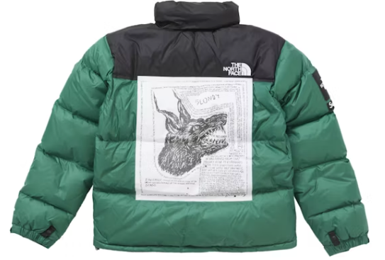 Supreme The North Face Nuptse Green Jacket