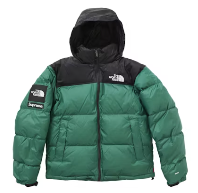 Supreme The North Face Nuptse Green Jacket