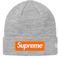 Supreme New Era Box Logo Beanie (FW17) Heather Grey