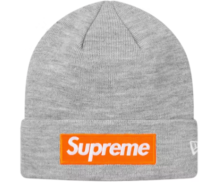 Supreme New Era Box Logo Beanie (FW17) Heather Grey