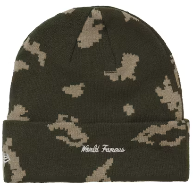 Supreme New Era Box Logo Beanie (FW21) Olive Russian Camo