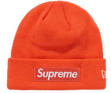 Supreme New Era Box Logo Beanie (FW18) Bright Coral